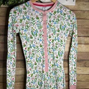 Mini Boden Snug All-In-One Easter Bunny One Piece Pajama Girls Size 14Y